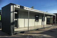 Container with Bolts and Flashings Installed