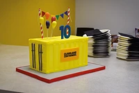Cleveland Containers celebrate tenth birthday with cake