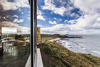 sea and hill side of cafe 