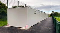 Row of Pitchside Site Accommodation Facilities