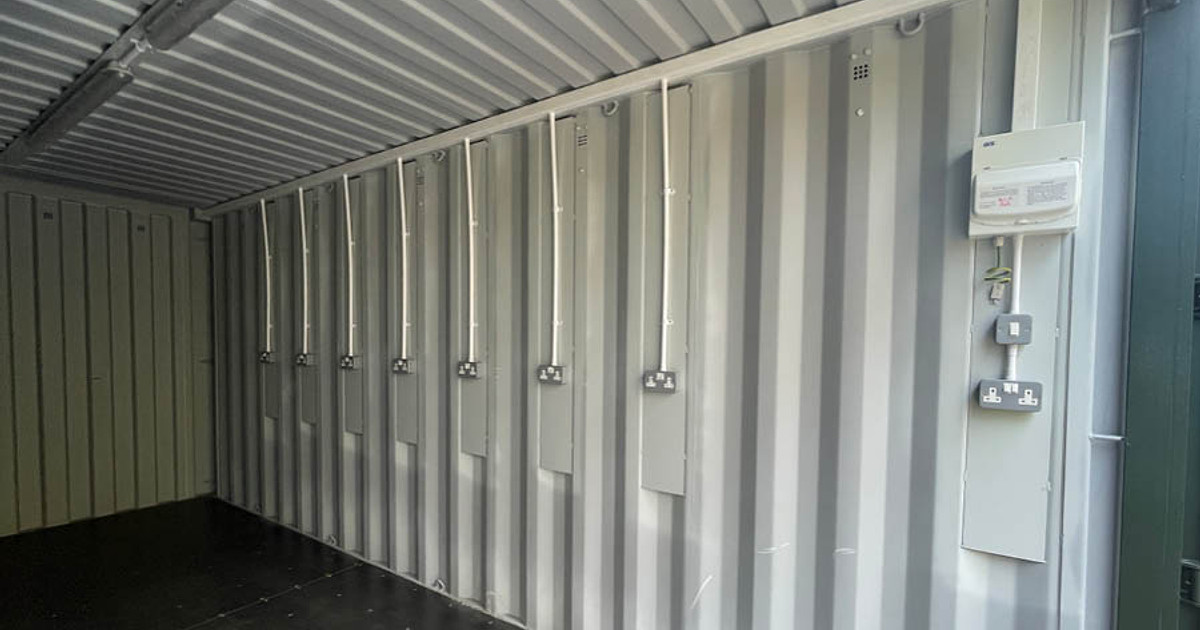 Socket Plus Container 20ft Container with 8 Double Socket Electrics | Cleveland Containers
