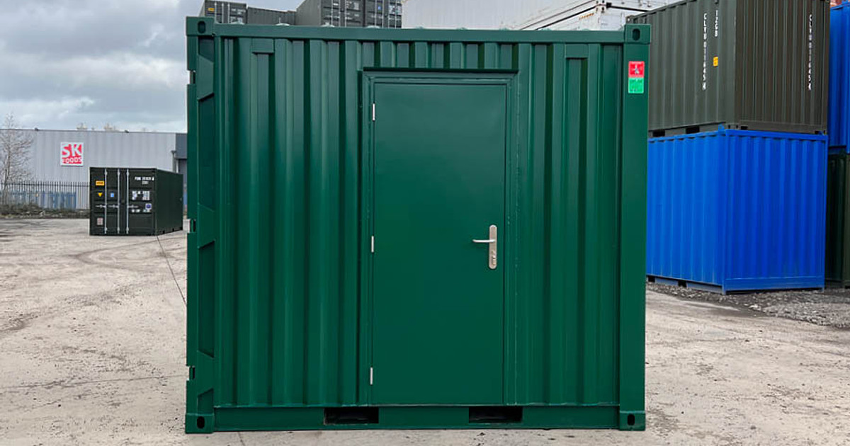 10x8 Container With Racking 10ft Container with Bespoke Racking | Cleveland Containers