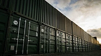 External Container Storage at Pink Self Storage Manchester