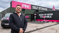 Scott Evans, Managing Director of Pink Self Storage outside of their Manchester site