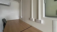 20ft Office interior, electrical sockets 