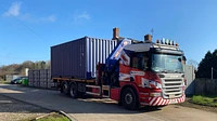 Partially Painted Shipping Container Delivery