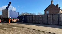 Partially Painted Shipping Container Delivery