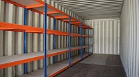 30ft Racked Container Interior Shelving