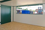 Internal Flatpack Kiosk with Hatch Open