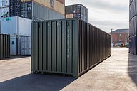 40ft Standard Shipping Container (Green) rear