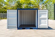 8ft Blue Shipping Container Doors Open