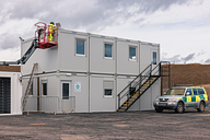 Cleveland Modular Stacked Units During Construction