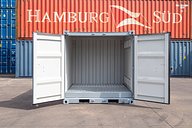 8ft Chemical Store (Grey) doors open