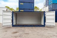 20ft High Cube Side Opening Shipping Container (Blue) open side