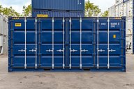 20ft High Cube Side Opening Shipping Container (Blue) side
