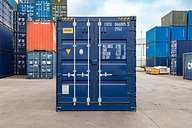 20ft High Cube Side Opening Shipping Container (Blue) doors