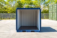 8ft Blue Shipping Container Doors Folded Back