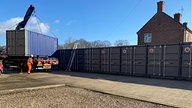 Partially Painted Shipping Container Delivery