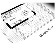 Floorplans to apply for planning permission for shipping container home.