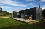 shipping container holiday home in edinburgh