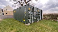 Two One Trip Green Tri Door Shipping Containers