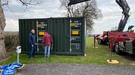 Two One Trip Green Tri Door Shipping Containers