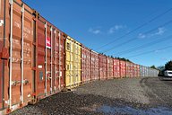 Anderson Self Storage wall of containers