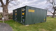 Two One Trip Green Tri Door Shipping Containers