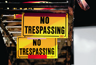no trespassing signs