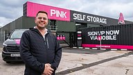Pink Self Storage Managing Director outside of their Manchester site