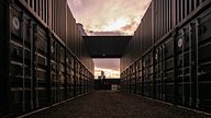 Double Stacked Containers at Pink Self Storage Manchester